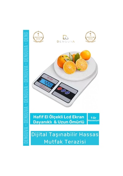 Terazi 10kg Kapasite Dijital Lcd Ekranlı Sayma Fonksiyonlu Dara Modlu Hassas Mutfak Terazisi Çok Renkli