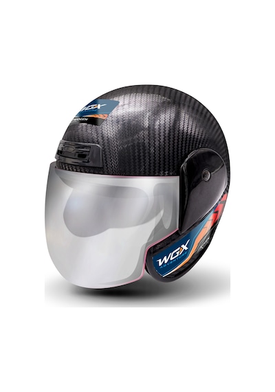 Wogen Karbon Yarım Kask Siyah