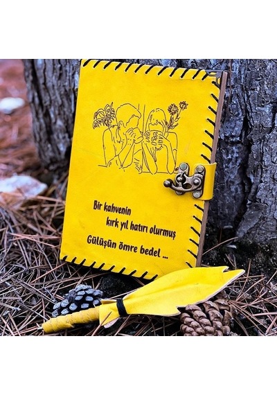 Gülüşün Ömre Bedel Deri Defter
