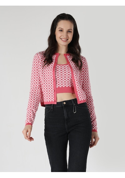 Colin's Slim Fit Desenli Pembe Kadın Atlet CL1062849_Q1.V1_PCA