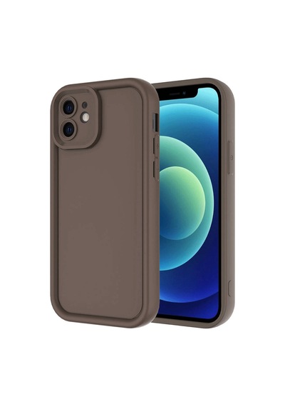 Apple iPhone  Uyumlu,  11 Kılıf Viera Silikon - Kahverengi