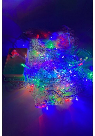 96 Ledli 16 Saçaklı Eklenebilir Kelebek Fonksiyonlu RGB Dekoratif Led Yılbaşı Süsü 4.5 M