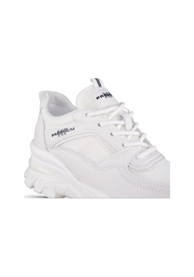 M.p 241-1663 Poli Hafif Taban Bağcıklı Kadın Sneaker Beyaz Beyaz