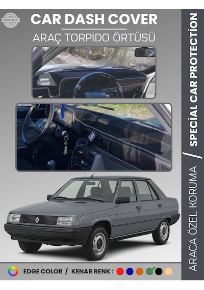 Renault 9 Broadway Torpido Örtüsü Ön Göğüs Koruma Araca Özel Çatlamayı Önler Kaymaz Kolay Montaj - 135 Stiloto