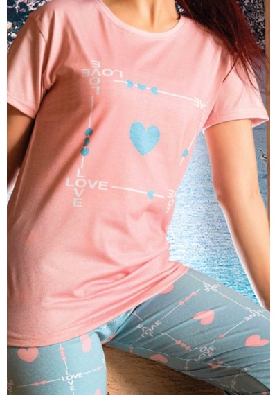 Sude Homewear Kadın Kısa Kol Modal Pijama Takımı Pembe