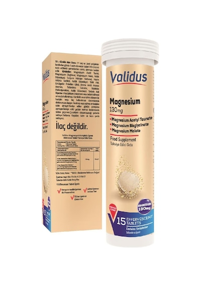 Magnezyum Complex Bisglycinate Taurat Malat 15 Effervescent Tablet