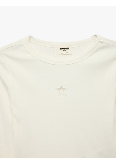 Koton Yıldız Pencere Detaylı Slim Fit Kaşkorse Pamuklu Bisiklet Yaka Uzun Kollu Crop Tişört Ekru 7wkg10468ak Koton Yıldız Pencere Detaylı Slim Fit Kaşkorse Pamuklu Bisiklet Yaka Uzun Kollu Crop Tişört Ekru 7wkg10468ak