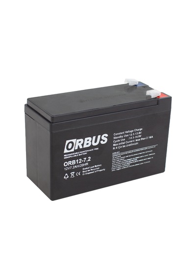Powermaster Orbus Orb12-7.2 12 Volt 7.2 Amper Akü 150x65x90 Mm