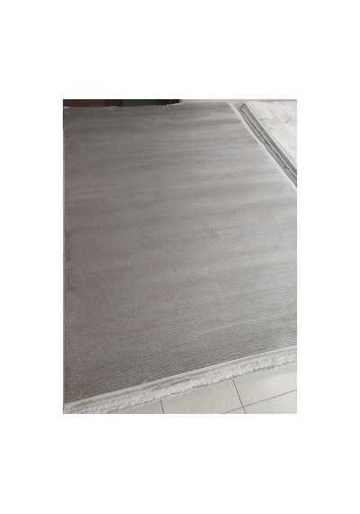 Akrilik Dokuma 160x230 4m2 Pamuk Tabanlı Uzun Ömürlü Kalın Sık Dokuma Halı Gri