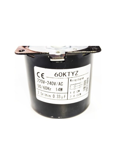 60ktyz 14w 2,5rpm Senkron Motor Döner, Kuluçka, Kızartma, Buz Makineleri İçin