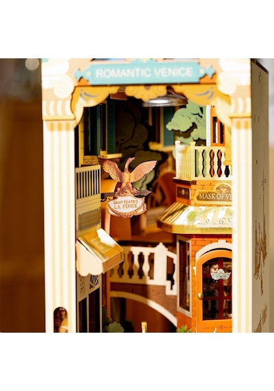Rolife Tgb08 Venedik Romantic Venice Kitap Köşesi Dıy Minyatür Maket Model Seti Mini Dollhouse 3d Model Kit Detaylı Dekoratif Hobi Seti 3d Puzzle Tiny House