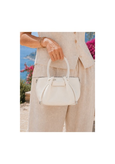 Just Polo Kadın Yeni Sezon Aksesuar Detaylı El Ve Omuz Çantası Ebat : 12 X 21 Cm Shopper Beyaz