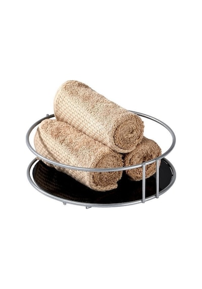 Edora Home Gümüş Banyo Organizer, Pleksi Banyo Düzenleyici - Metal Paslanmaz Gümüş
