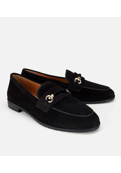 Hotiç Kadın Süet Deri Siyah Tokalı Klasik Loafer 01ayh321330a100 01ayh321330a100