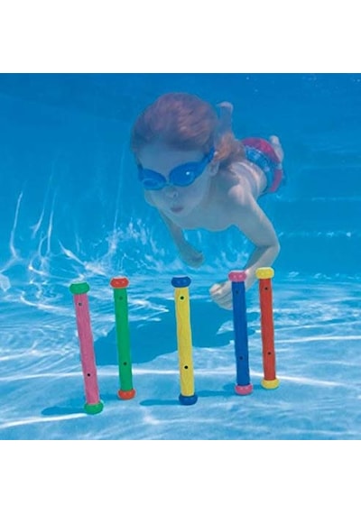 Underwater Play Sticks Su Altında Oyun Çubukları Açık Bej