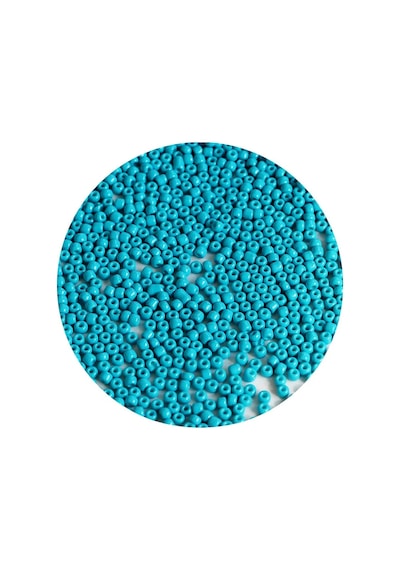 Turquaz Mavi Renk 4 Mm Yaklaşık 220 Adet/20 Gram Cam Boncuk Oya Yazma Bileklik Ve Kolye
