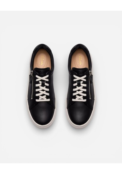 Clarks Hollyrose Zip Black Leather Kadın Siyah Günlük Ayakkabı 26185913 Siyah
