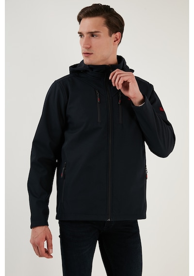 Buratti Suya Ve Rüzgara Dayanıklı Kapüşonlu Softshell Erkek Mont 5855045 Lacivert