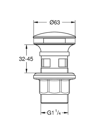 Grohe Lavabo Sifon Tapası Krom