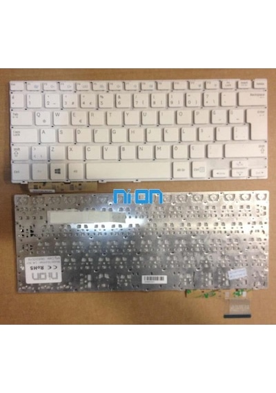Nion Samsung Np915s3g Uyumlu Laptop Notebook Klavye Beyaz Tr