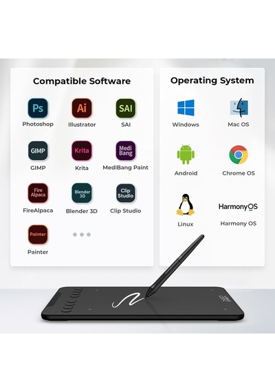 Deco Mini7 Grafik Tablet Android Windows İos Uyumlu