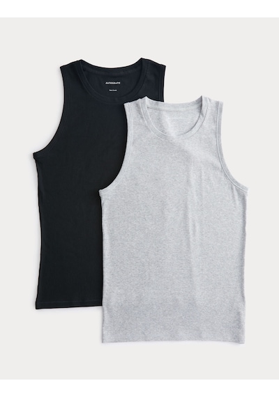 Marks & Spencer Regular Fit Kısa Kollu Premium Atlet T14001607a Siyah Mix