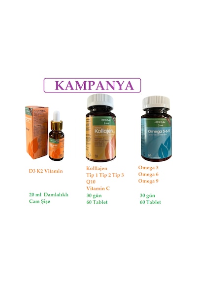 Omega 369 +Kolajen 123 D3 + K2 Vitamin Q10