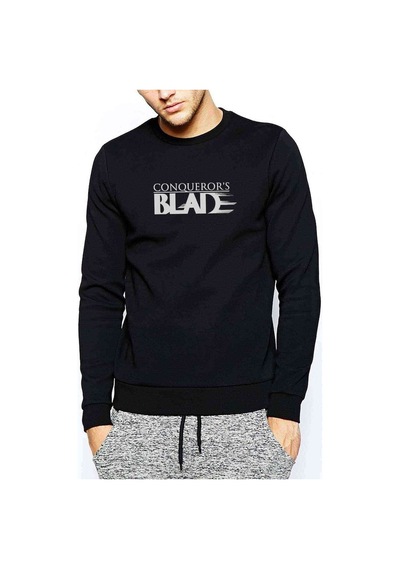 Blade S Baskılı Siyah Erkek Örme Sweatshirt