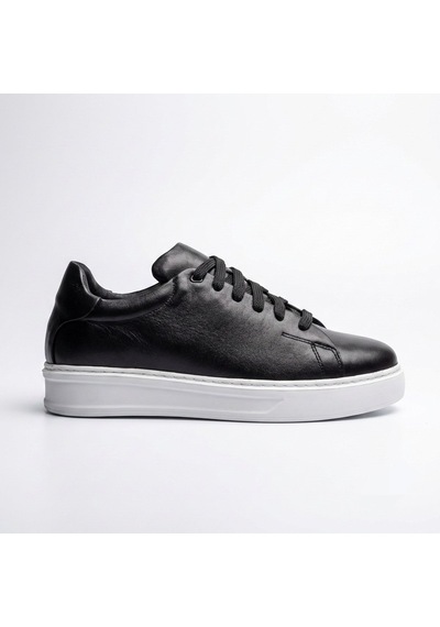 Marcobranchını Bağcıklı Sade Model Düz Kalın Taban Erkek Sneaker Ayakkabı 614055m Sıyah