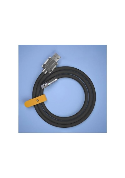 Apera Bn58-1 İphone Uyumlu 120w Watt 6a Süper Hızlı Şarj Data Kablosu 1 Metre Ios Kablo Siyah