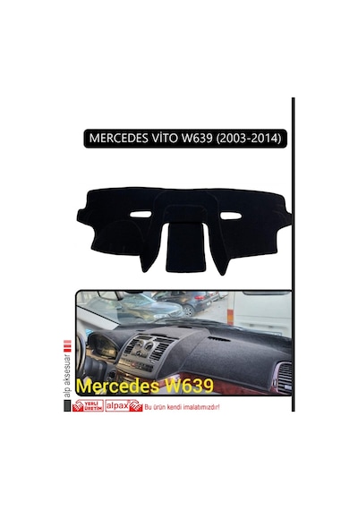 Mercedes Vito W639 2003-2014torpido Koruma Halısı Siyah Kenar