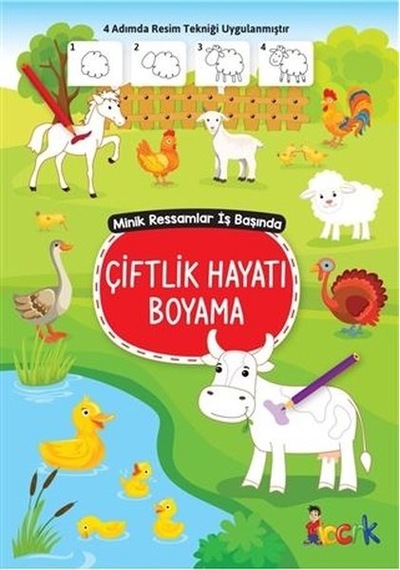 Çiftlik Hayatı Boyama - Minik Ressam İş Başında- Bıcırık Yayınları
