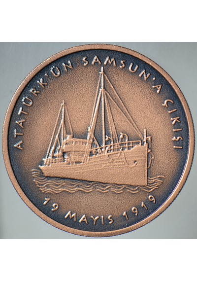 Milli Mücadele'nin 100. Yılı - Atatürk'ün Samsun'a Çıkışı Bronz Hatıra 2,5 Lira 2019 Sertifikalı Çil