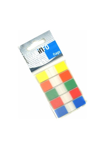 Info Notes 12.5x43 Sayfa Ayraç Postit Şeffaf 5 Renk 9772768