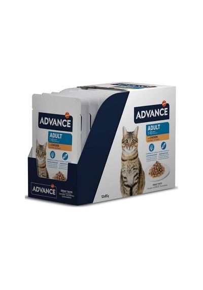 Advance Adult Chicken Tavuklu Kedi Yaş Maması 85 Gr X 12 Adet
