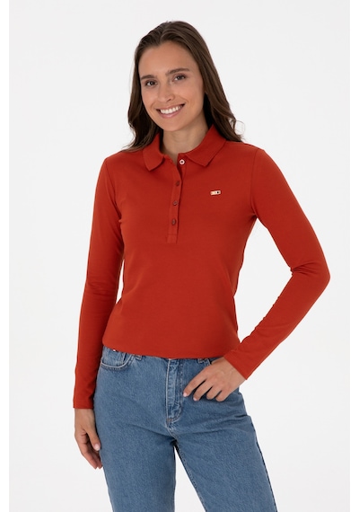 U.S. Polo Assn. Kadın Kiremit Basic Polo Yaka Sweatshırt 50313593-VR031