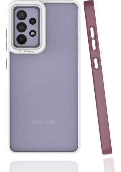 Galaxy Uyumlu A52 Kılıf Zore Mima Kapak Mürdüm