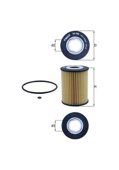 Mahle Ox380d Yağ Filtresi Mercedes Om642 W203 W204 C219 C218 W211 W212 A6421800009 -