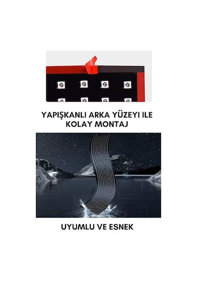 Wearfitpro Pvc Devil S Eye Yapışkanlı Dinamik Işıklı Araç İçi Şeytan Gözü Canlı Led Işık Led Şerit 120 Cm