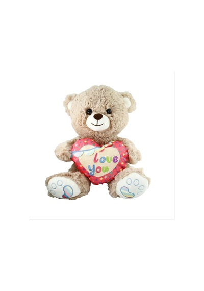 Pjh2324 Peluş 30cm Love You Kalpli Ayı -vrd Açık Bej