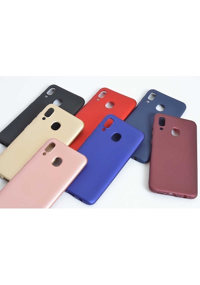 Samsung Uyumlu Galaxy A30 Kılıf Zore Premier Silikon Kapak Gold