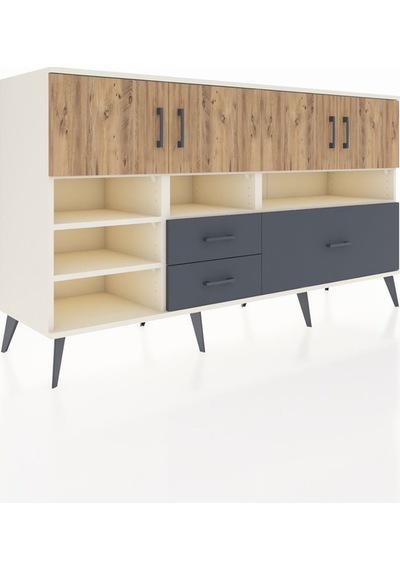 Hyperion Konsol 8 Raflı 3 Çekmeceli 4 Kapaklı 176x44x99 Aytaşı-ça Aytaşı-çam/antrasit Hyperion Konsol 8 Raflı 3 Çekmeceli 4 Kapaklı 176x44x99 Aytaşı-ça Aytaşı-çam/antrasit