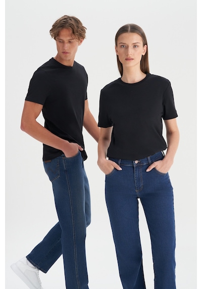 AC&Co / Altınyıldız Classics 4A4800000001SYHXS Slim Fit Bisiklet Yaka Kısa Kol Pamuklu Erkek Tişört Siyah