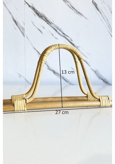 Vollen Yarn Doğal Bambu Ahşap Çanta Sapı 27cm Naturel