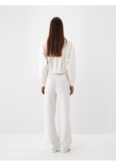 Xint Ekru Pamuk Dokulu Oversize Sweat Pantolon 470462