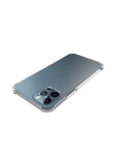 İphone 12 Pro Max 6.7 Anti-drop Silikon Kılıf Kamera Korumalı Şeffaf Silikon Kılıf- 5775 Mh-hs8345-3206