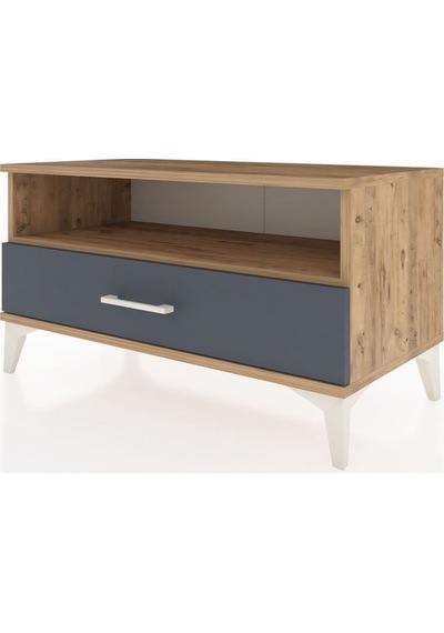 Hyperion Şifonyer Tek Raflı Tek Çekmeceli 88x44x48 Çam-antrasit Çam