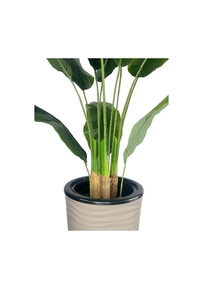 Yapay Starliçe Muz Ağacı Dore Kumsal Vazoda Muz Ağacı Yapay Starliçe 150cm 12 Yaprak