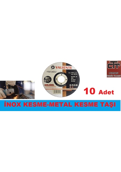 Metal Kesme -inox Kesme Taş 115x1.0x22 10 Adet