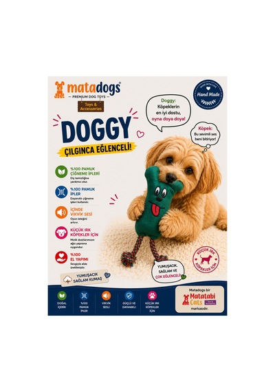 Matatabi Doggy Kumaş Sesli Köpek Oyuncağı 23 Cm